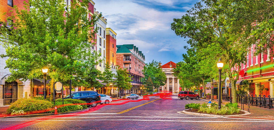 Panorama of Downtown Gainesville, FL